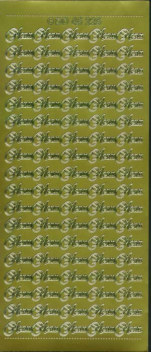 45225 - Menu - stickers - guld